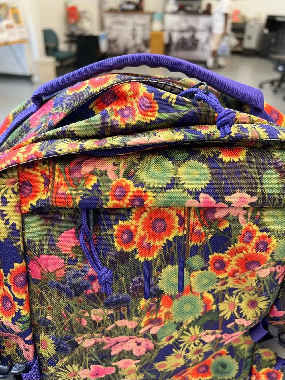 JanSport Floral Gnarly 25”Backpack - Purple Multicolor